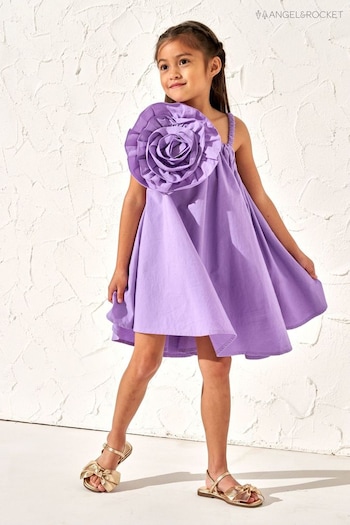 Angel & Rocket Carrie Purple Corsage Swing Dress (M05700) | £34 - £38