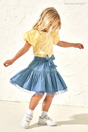 Angel & Rocket Annie Denim Bow Skirt (M05711) | £26 - £30