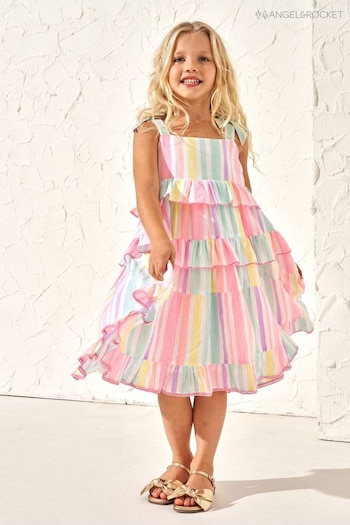 Angel & Rocket Pinki Nola Multi Bright Stripe Dress (M05919) | £32 - £36