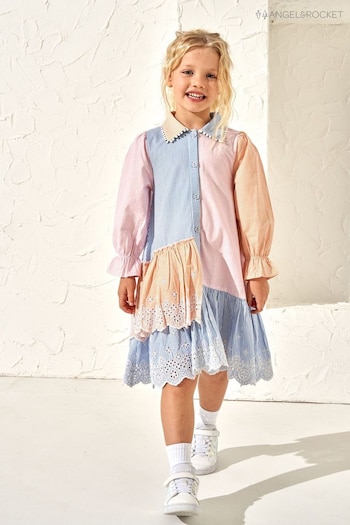 Angel & Rocket Blue Frankie Stripe Shirt Dress (M05933) | £34 - £38