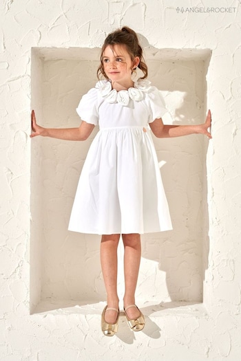 Angel & Rocket Loretta Rose Corsage White Dress (M05940) | £55 - £62