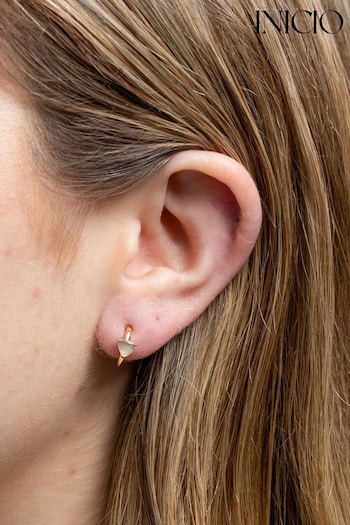 Inicio Gold Tone Quartz Hoop Earrings (M06978) | £30