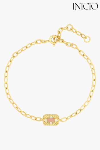 Inicio Gold Tone Gift Pouch Quartz Bracelet (M06988) | £25