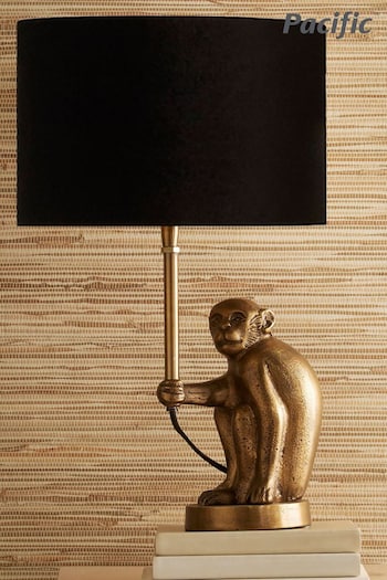 Pacific Antique Brass Monkey Table Lamp (M08068) | £100