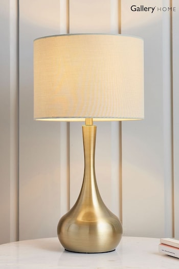 Gallery Home Brass Taupe Ambiance Table Lamp (M08138) | £40