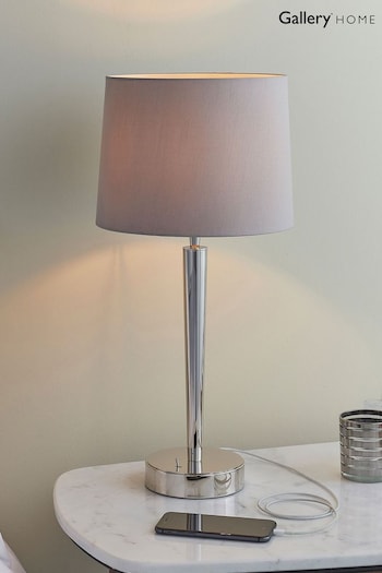 Gallery Home Silver Cyon Table Lamp (M08140) | £80