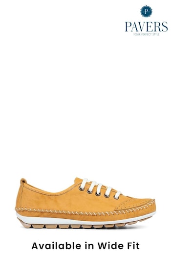 Pavers Ladies Leather Lace-Up Trainers (M08310) | £45