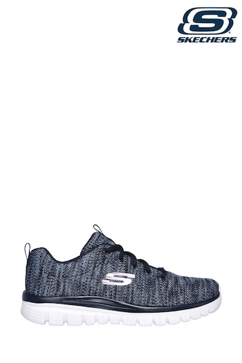 Skechers Blue Graceful Twisted Fortune Shoes (M08367) | £65