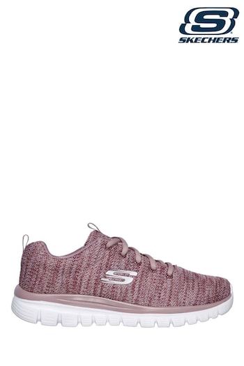 Skechers Purple Graceful Twisted Fortune Shoes (M08368) | £54