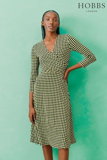 Hobbs Green Dina Wrap Jersey Dress (M09279) | £99