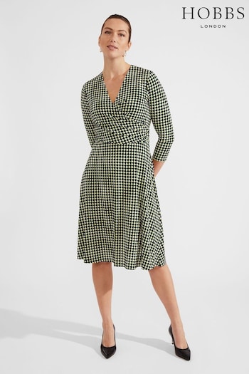 Hobbs Petite Green Dina Wrap Dress (M09399) | £99