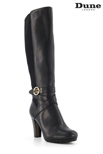 Dune London Sabrena Elasticated Buckle Detail Haves Boots (M09673) | £200
