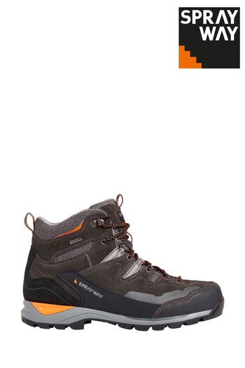 Sprayway Oxna Mid HydroDRY Waterproof Leather Grey Boot Shoes (M09868) | £55