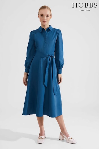 Hobbs Petite Blue Ivana Dress (M09909) | £149