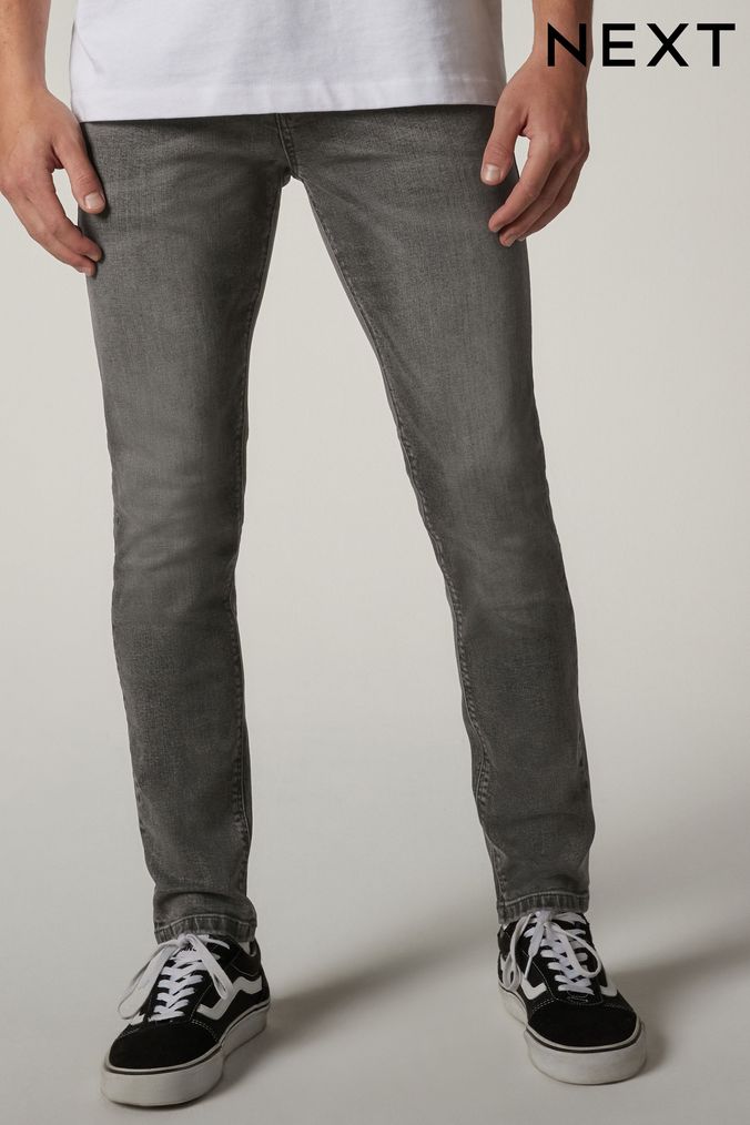 Grey jeans store mens slim fit