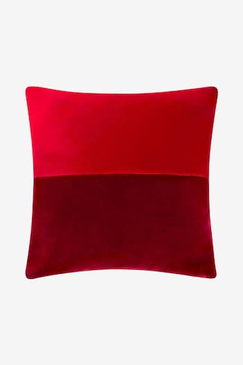 Jasper Conran London Red Two Tone Velvet Cushion (M0J885) | £42