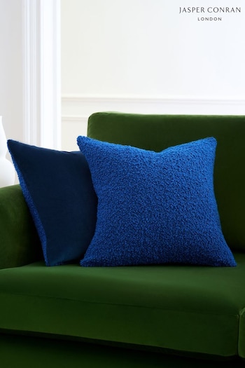 Jasper Conran London Blue/Navy Cosy Bouclé Feather Filled Cushion (M0M547) | £50
