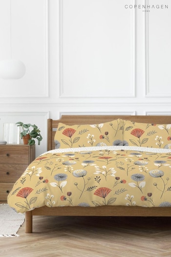 Copenhagen Home Yellow Olia Duvet Cover and Pillowcase Set (M10131) | £15 - £25