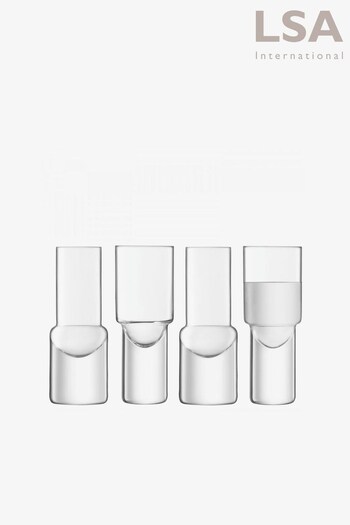 LSA International Clear Vodka 50ml Set Of 4 Shot Glasses (M10222) | £70