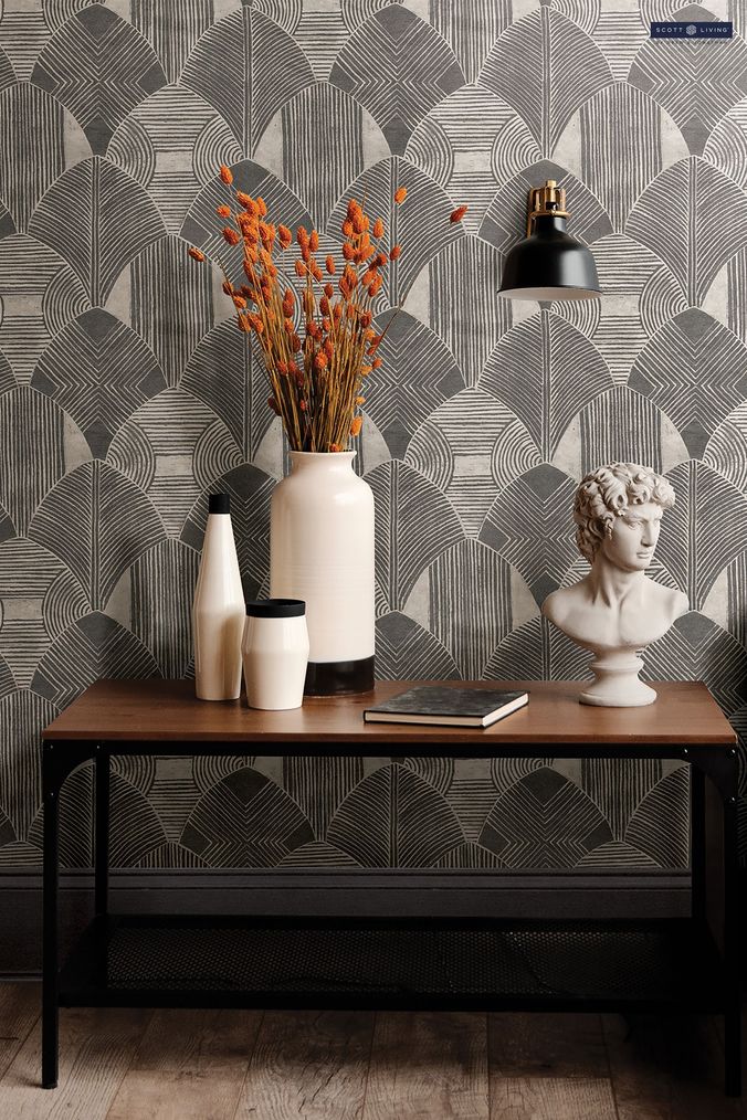 Grey Geometric Wallpaper Grey Geo Wallpaper Next