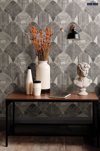 Scott Living Charcoal Grey Westport Wallpaper (M11010) | £70