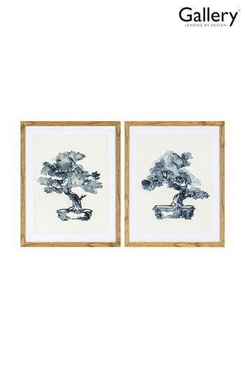Gallery Home Set of 2 Blue Abstract Bonsai Framed Wall Art (M11840) | £78