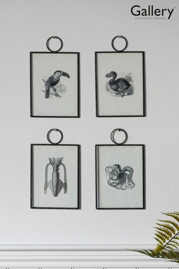 Gallery Home Set of 2 Gold Hanging Bird Prints (M11856) | £29