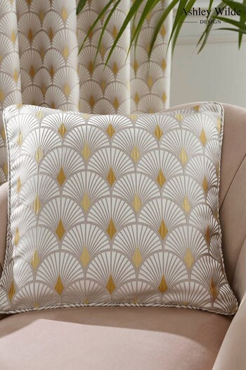 Ashley Wilde Yellow Sopwell Feather Filled Cushion (M12420) | £30