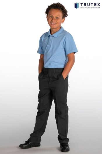 Trutex Charcoal Classic Fit Junior Boys School Trousers (M12452) | £15