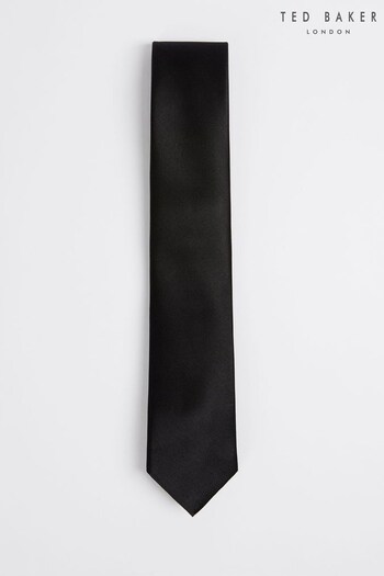 Ted Baker Blula Black Plain Slick Tie (M12983) | £45