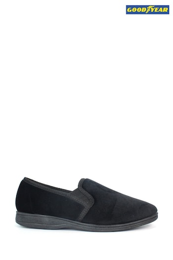 Goodyear Black Tamar Black Full Slip On Slippers (M13967) | £28