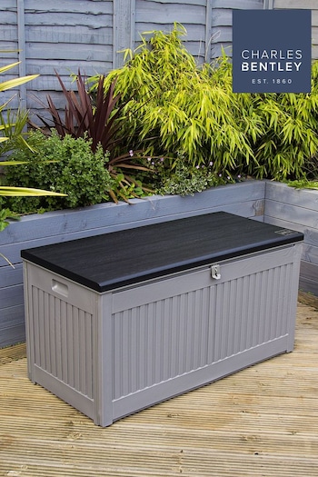 Charles Bentley Black/Grey 270L Plastic Garden Cushion Storage Box (M14078) | £100