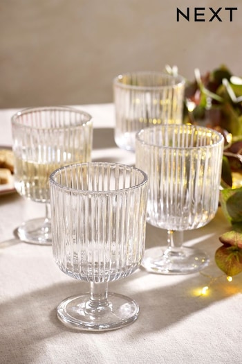 Clear Bronx Set of 4 Wine Glasses (M14599) | £20