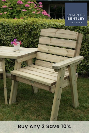 Charles Bentley Wood Garden Wooden Companion Seat (M14644) | £425