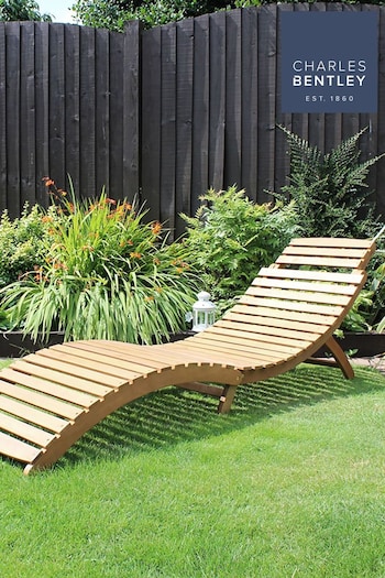 Charles Bentley Wood Garden Acacia Wooden Foldable Sun Lounger (M14647) | £175