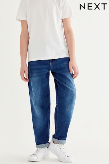 Blue Wide Fit Cotton Rich Stretch Jeans (3-17yrs) (M14728) | £11 - £16