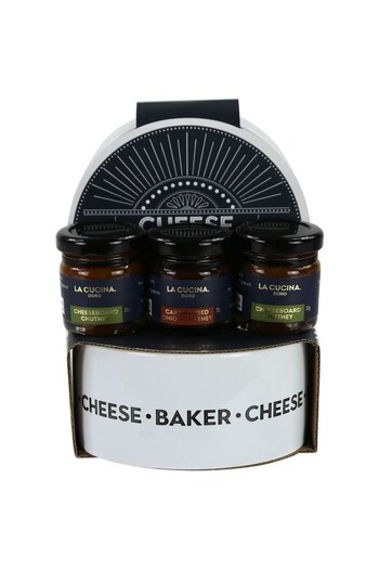 Kimm & Miller Stoneware Cheese Baker with Chutney and Relish (M15036) | £18