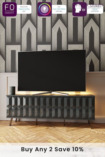 Frank Olsen Grey Elevate Smart LED TV Stand (M17108) | £435