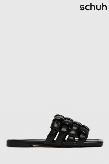 Schuh Black Tilde Weave Square Toe Sandals (M17571) | £30