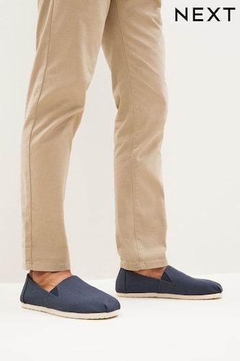Navy Blue Canvas Slip-On Shoes (M17824) | £18