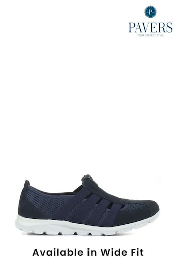 Pavers Ladies Wide Fit Casual Slip-On Shoes Zielony (M18841) | £35