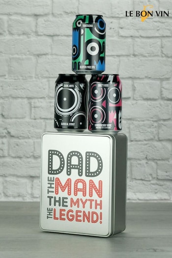 Dad The Legend Craft Beer Gift Tin by Le Bon Vin (M18936) | £26