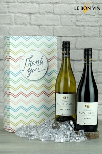 Thank You French Wine Gift Stripe by Le Bon Vin (M18951) | £34