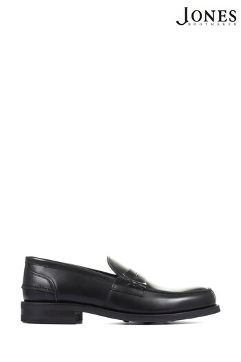 Jones Bootmaker Black Chorleywood Men's Leather Penny Loafers (M19493) | £160