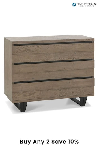 Bentley Designs Natural Tivoli Weathered 3 Drawer Chest (M19989) | £700