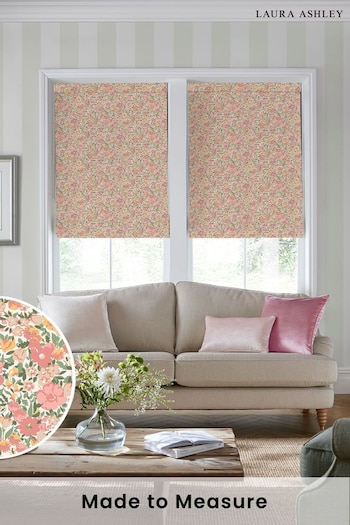 Laura Ashley Coral Pink Loveston Made To Measure Roman Blinds (M1W411) | £79