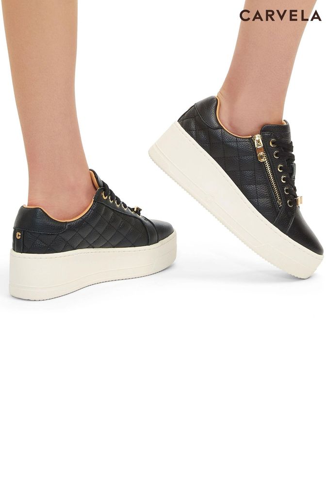 Buy Women s Trainers Cream Carvela Platform Footwear Online Next UK