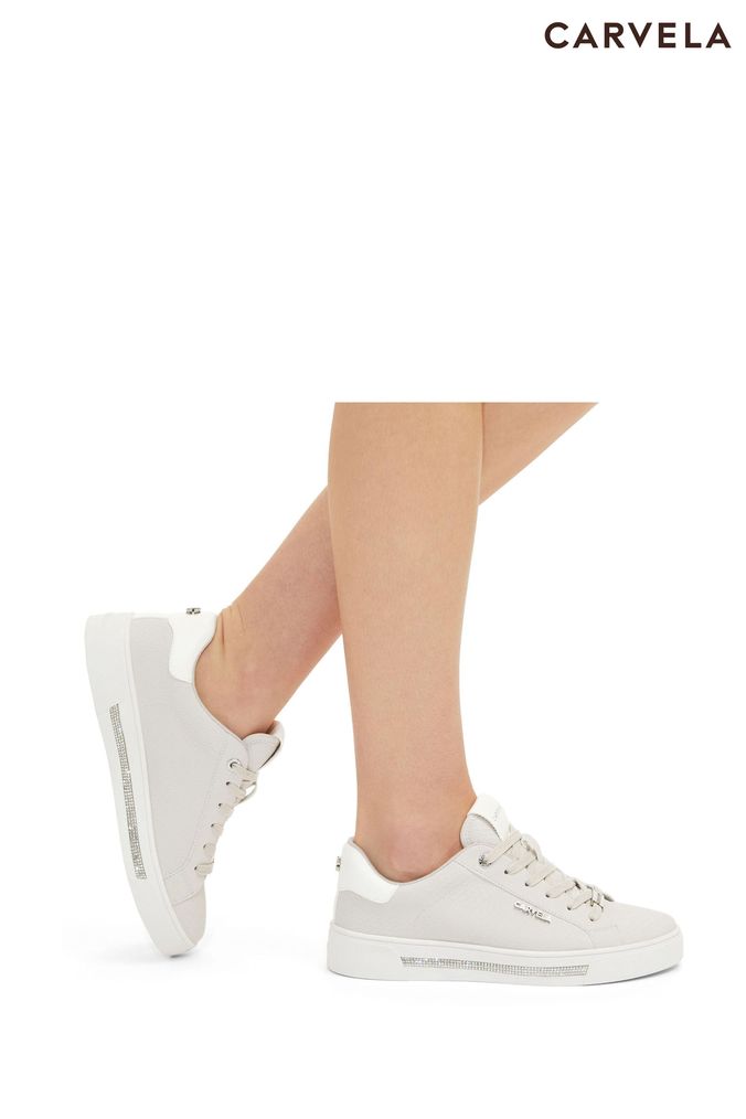 Buy Women s Trainers Grey Canvas Footwear Online Next UK
