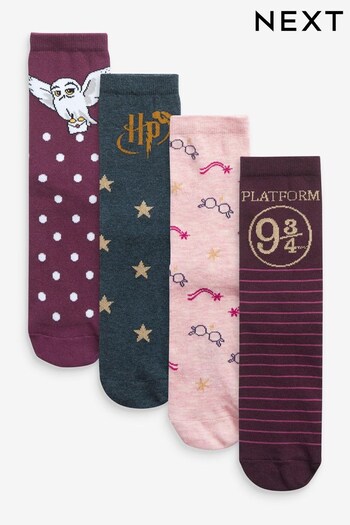 Purple Harry Potter Ankle Socks 4 Pack (M20802) | £12
