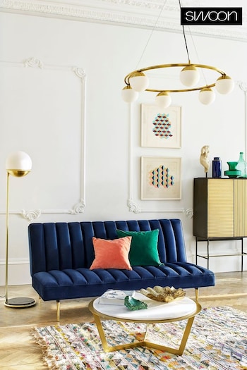 Swoon Opulent Velvet Navy Blue Wright Sofa Bed (M21197) | £599